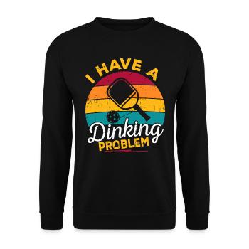 Pickleballspieler Dinking Liebe Pickleball Retro - Unisex Pullover - Schwarz - Vorne - Alina (178cm) & Michal (187cm)