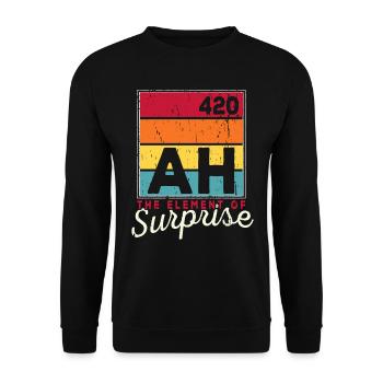 Laboratory Chemist Chemistry Profession Element Pun - Unisex Sweatshirt - black - Front - Alina (178cm) & Michal (187cm)