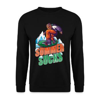 Summer Sucks Snowboarding - Unisex Pullover - Schwarz - Vorne - Alina (178cm) & Michal (187cm)