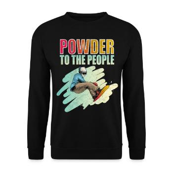 Powder To The People Snowboarding - Sweat-shirt Unisexe - noir - Devant - Alina (178cm) & Michal (187cm)