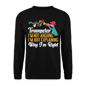 Trumpet Player Trumpeter I'm Not - Unisex Pullover - Schwarz - Vorne - Alina (178cm) & Michal (187cm)