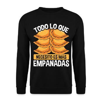 Empanadas Lover Latin Hispanic Food Making - Unisex Pullover - Schwarz - Vorne - Alina (178cm) & Michal (187cm)