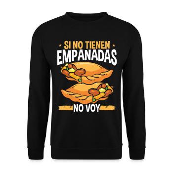 Empanada Lover Si no tienen Empanadas No Vox Food - Unisex Pullover - Schwarz - Vorne - Alina (178cm) & Michal (187cm)