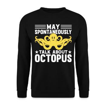 Kraken Octopus - May Spontaneously Talk About Octo - Unisex Sweatshirt - black - Front - Alina (178cm) & Michal (187cm)
