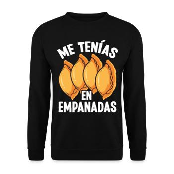 Empanada Lover Maker Latin Hispanic Food - Unisex Pullover - Schwarz - Vorne - Alina (178cm) & Michal (187cm)