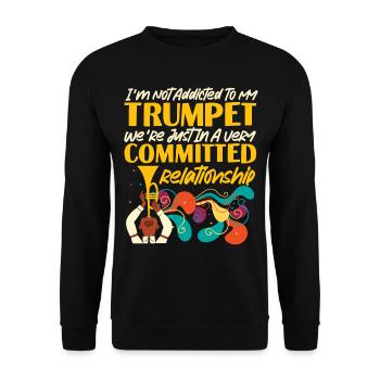 Trompettiste auquel je ne suis pas accro - Sweat-shirt Unisexe - noir - Devant - Alina (178cm) & Michal (187cm)