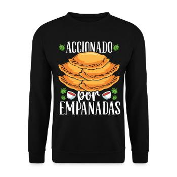 Empanada Making Lover Latin Hispanic Food - Unisex Pullover - Schwarz - Vorne - Alina (178cm) & Michal (187cm)