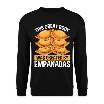 Empanada Maker Body created by Empanadas Latin - Unisex Sweatshirt - black - Front - Alina (178cm) & Michal (187cm)