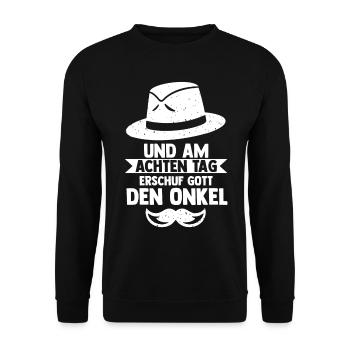 Patenonkel Pate Onkel - Unisex Pullover - Schwarz - Vorne - Alina (178cm) & Michal (187cm)