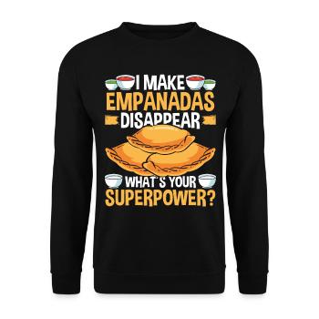 Empanada Maker I make Empanadas Disappear Food - Unisex Sweatshirt - black - Front - Alina (178cm) & Michal (187cm)