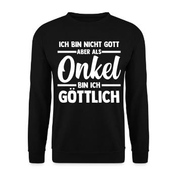 Patenonkel Pate Onkel - Unisex Pullover - Schwarz - Vorne - Alina (178cm) & Michal (187cm)