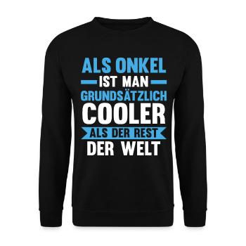 Patenonkel Pate Onkel - Unisex Pullover - Schwarz - Vorne - Alina (178cm) & Michal (187cm)