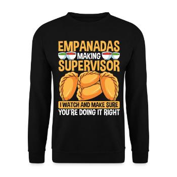 Empanadas Making Supervisor Latin Hispanic Food - Unisex Sweatshirt - black - Front - Alina (178cm) & Michal (187cm)