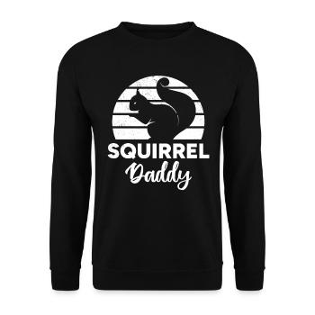 Écureuil Propriétaire Écureuil Papa Écureuil Papa Écureuil Papa Écureuil - Sweat-shirt Unisexe - noir - Devant - Alina (178cm) & Michal (187cm)