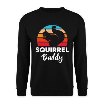 Squirrel Dad Squirrel Daddy Squirrel Owner - Unisex Sweatshirt - black - Front - Alina (178cm) & Michal (187cm)