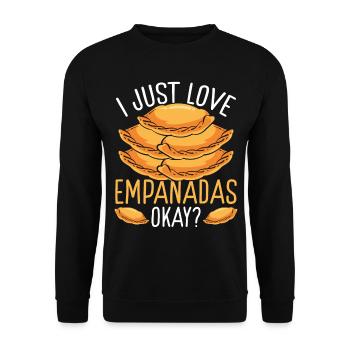 Empanada Maker I just love Empanadas okay Food - Unisex Sweatshirt - black - Front - Alina (178cm) & Michal (187cm)