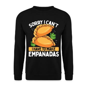 Empanada Maker Désolé, je ne peux pas faire Empanada - Sweat-shirt Unisexe - noir - Devant - Alina (178cm) & Michal (187cm)