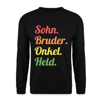 Patenonkel Pate Onkel - Unisex Pullover - Schwarz - Vorne - Alina (178cm) & Michal (187cm)