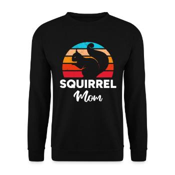 Squirrel Mom Squirrel Mama Squirrel Owner - Unisex Sweatshirt - black - Front - Alina (178cm) & Michal (187cm)