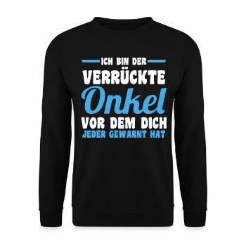 Patenonkel Pate Onkel - Unisex Pullover - Schwarz - Vorne - Alina (178cm) & Michal (187cm)