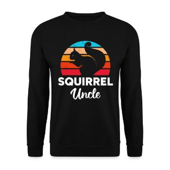 Squirrel Uncle Squirrel Uncle Squirrel Owner - Unisex Sweatshirt - black - Front - Alina (178cm) & Michal (187cm)