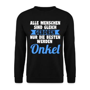 Patenonkel Pate Onkel - Unisex Pullover - Schwarz - Vorne - Alina (178cm) & Michal (187cm)