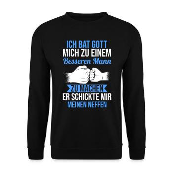 Patenonkel Pate Onkel - Unisex Pullover - Schwarz - Vorne - Alina (178cm) & Michal (187cm)