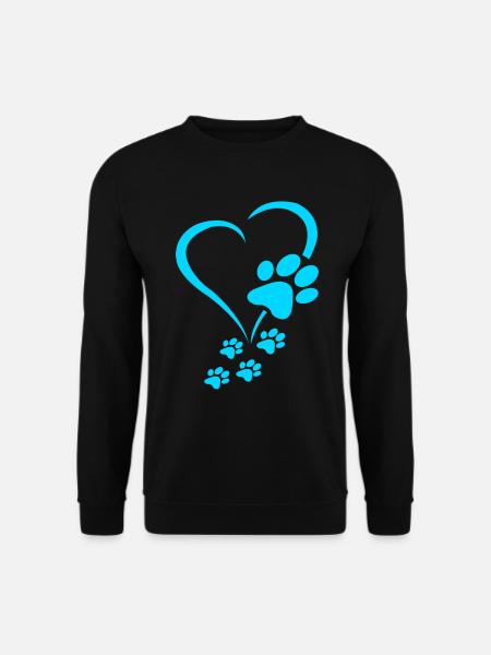 Dog Paw Print Baby Dogs - Dog Paws Hearts Dog Paw - Unisex Sweatshirt - black