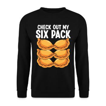 Empanadas Maker Check out my Sixpack Latin Food - Unisex Sweatshirt - black - Front - Alina (178cm) & Michal (187cm)