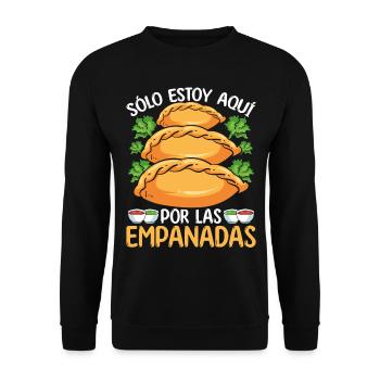 Empanada Maker Solo estoy aqui por las Latin Food - Unisex Pullover - Schwarz - Vorne - Alina (178cm) & Michal (187cm)