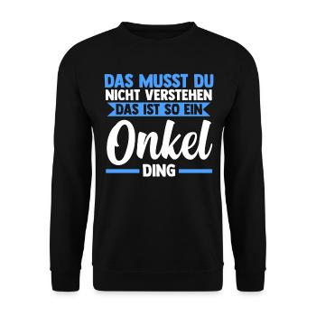 Patenonkel Pate Onkel - Unisex Pullover - Schwarz - Vorne - Alina (178cm) & Michal (187cm)