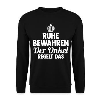 Patenonkel Pate Onkel - Unisex Pullover - Schwarz - Vorne - Alina (178cm) & Michal (187cm)