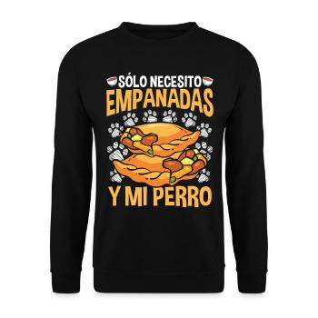Empanada Maker Dog Lover Food Latin Hispanic - Unisex Sweatshirt - black - Front - Alina (178cm) & Michal (187cm)