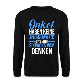 Patenonkel Pate Onkel - Unisex Pullover - Schwarz - Vorne - Alina (178cm) & Michal (187cm)