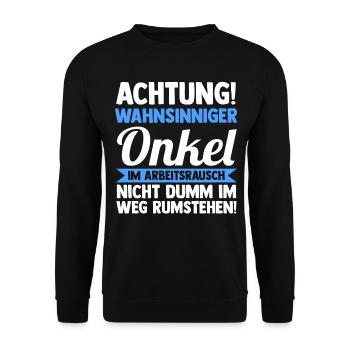 Patenonkel Pate Onkel - Unisex Pullover - Schwarz - Vorne - Alina (178cm) & Michal (187cm)