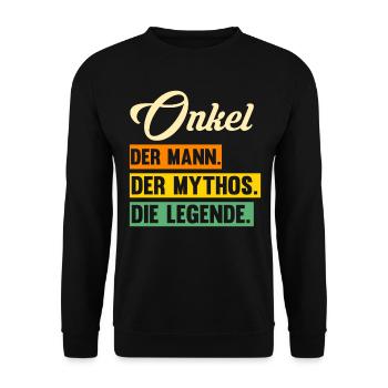 Patenonkel Pate Onkel - Unisex Pullover - Schwarz - Vorne - Alina (178cm) & Michal (187cm)