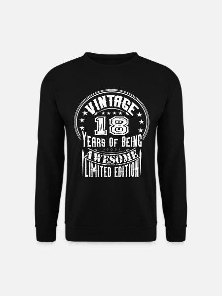 Vintage 18 Years Of Being Awesome Limited Edition - Unisex Pullover - Schwarz
