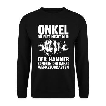 Patenonkel Pate Onkel - Unisex Pullover - Schwarz - Vorne - Alina (178cm) & Michal (187cm)