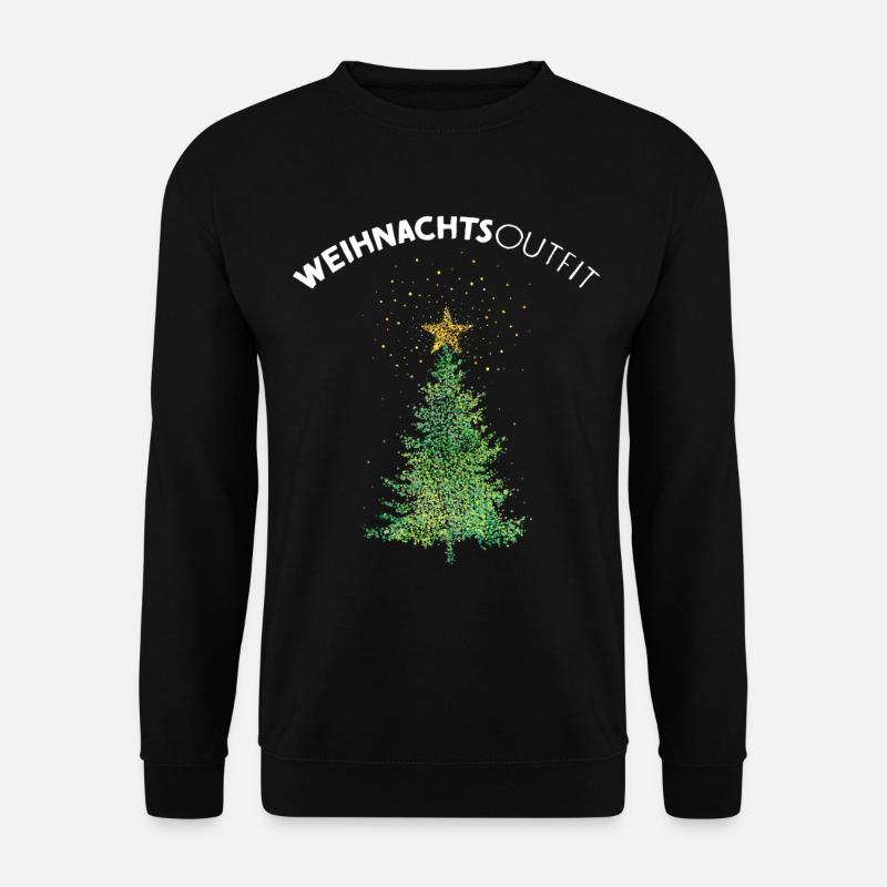 Weihnachtsbaum Christbaum Weihnachtsoutfit - Unisex Pullover - Schwarz