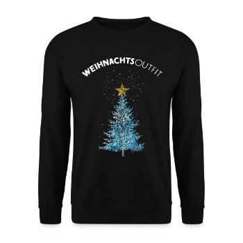 Tannenbaum Weihnachtsbaum Christbaum Tanne - Unisex Pullover - Schwarz - Vorne - Alina (178cm) & Michal (187cm)