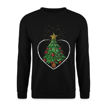 Arbre de Noël Arbre de Noël poinsettia - Sweat-shirt Unisexe - noir - Devant - Alina (178cm) & Michal (187cm)