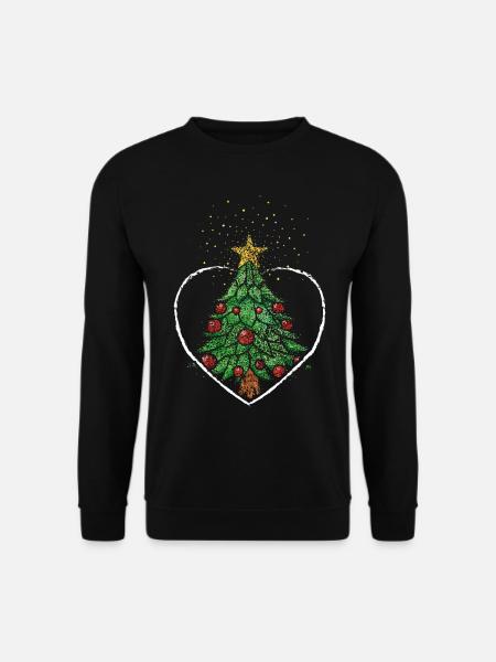Weihnachtsbaum Christbaum Weihnachtsstern - Unisex Pullover - Schwarz