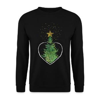 Arbre de Noël Arbre de Noël poinsettia - Sweat-shirt Unisexe - noir - Devant - Alina (178cm) & Michal (187cm)