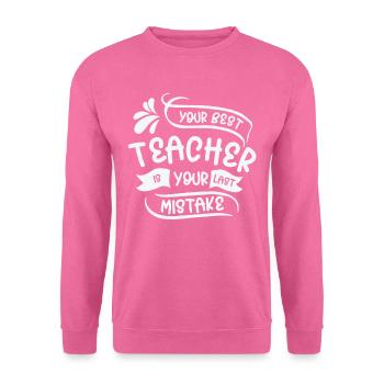 Erreur Sagesse Citations Imperfection Vie - Sweat-shirt Unisexe - rose - Devant