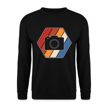 Photography Retro - Unisex Sweatshirt - black - Front - Alina (178cm) & Michal (187cm)