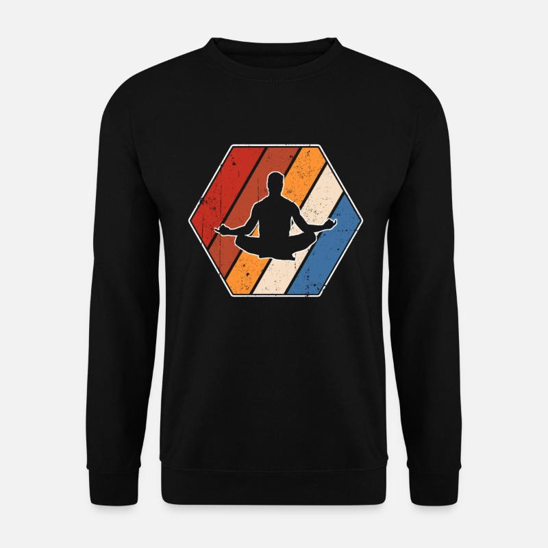 Yoga Meditation Retro - Unisex Sweatshirt - black