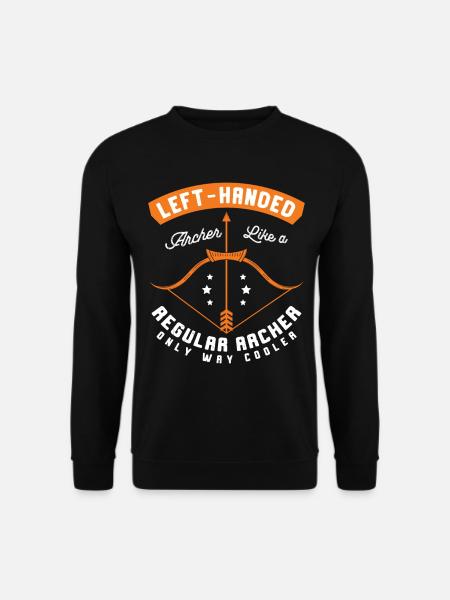 Linkshänder Bogenschütze Bogenschießen Sportbogen - Unisex Pullover - Schwarz