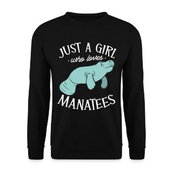 Juste une fille qui fait des lamantins pour un - Sweat-shirt Unisexe - noir - Devant - Alina (178cm) & Michal (187cm)