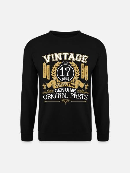 Vintage 17 Jahre alt - Geburtstagsgeschenk 17 Jahre !!! - Unisex Pullover - Schwarz