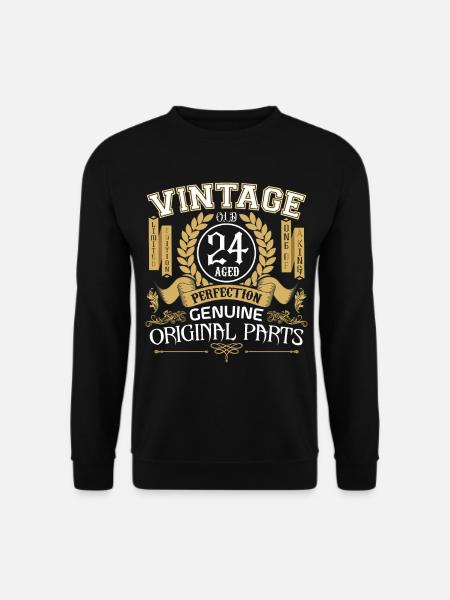 Vintage 24 ans - cadeau d'anniversaire 24 ans !!! - Sweat-shirt Unisexe - noir